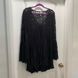 Free People Black Lace Dress